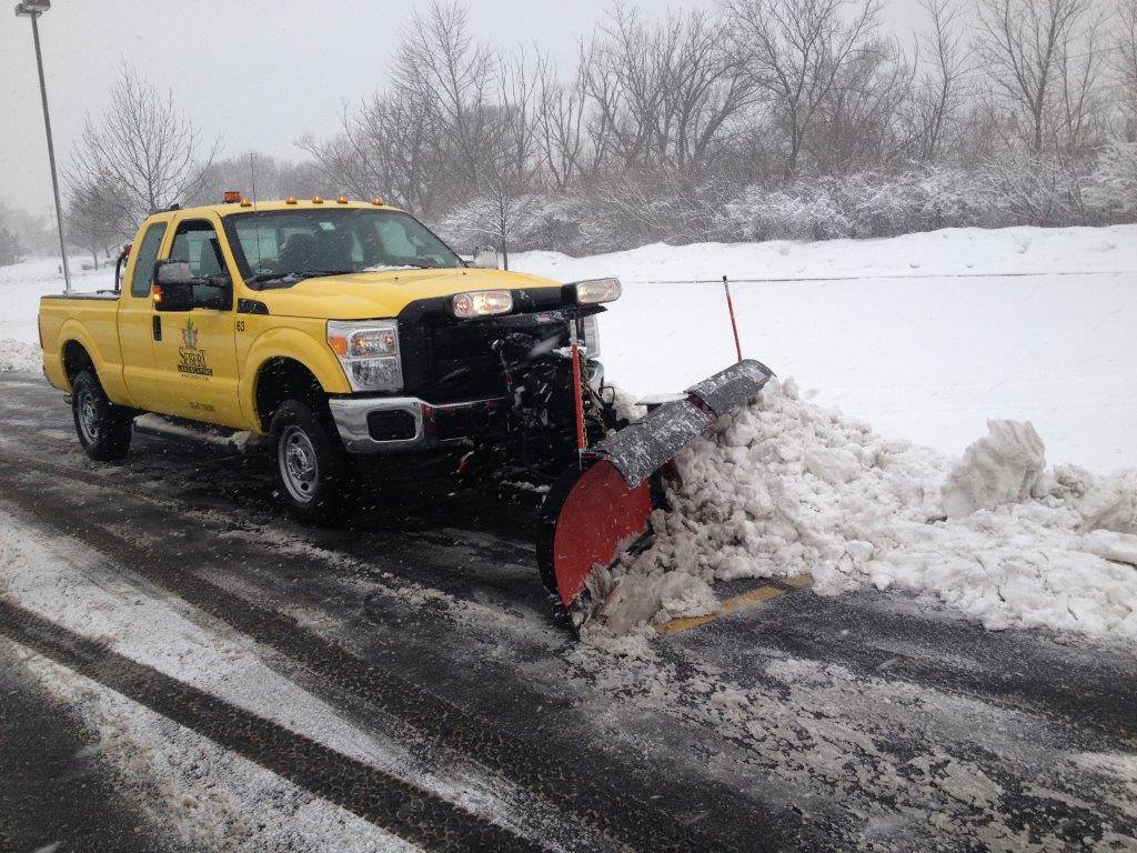 Commercial property snow removal